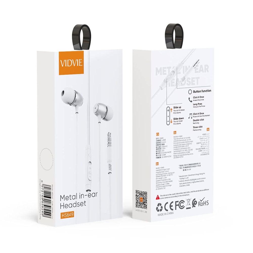 Earphone vidvie sales